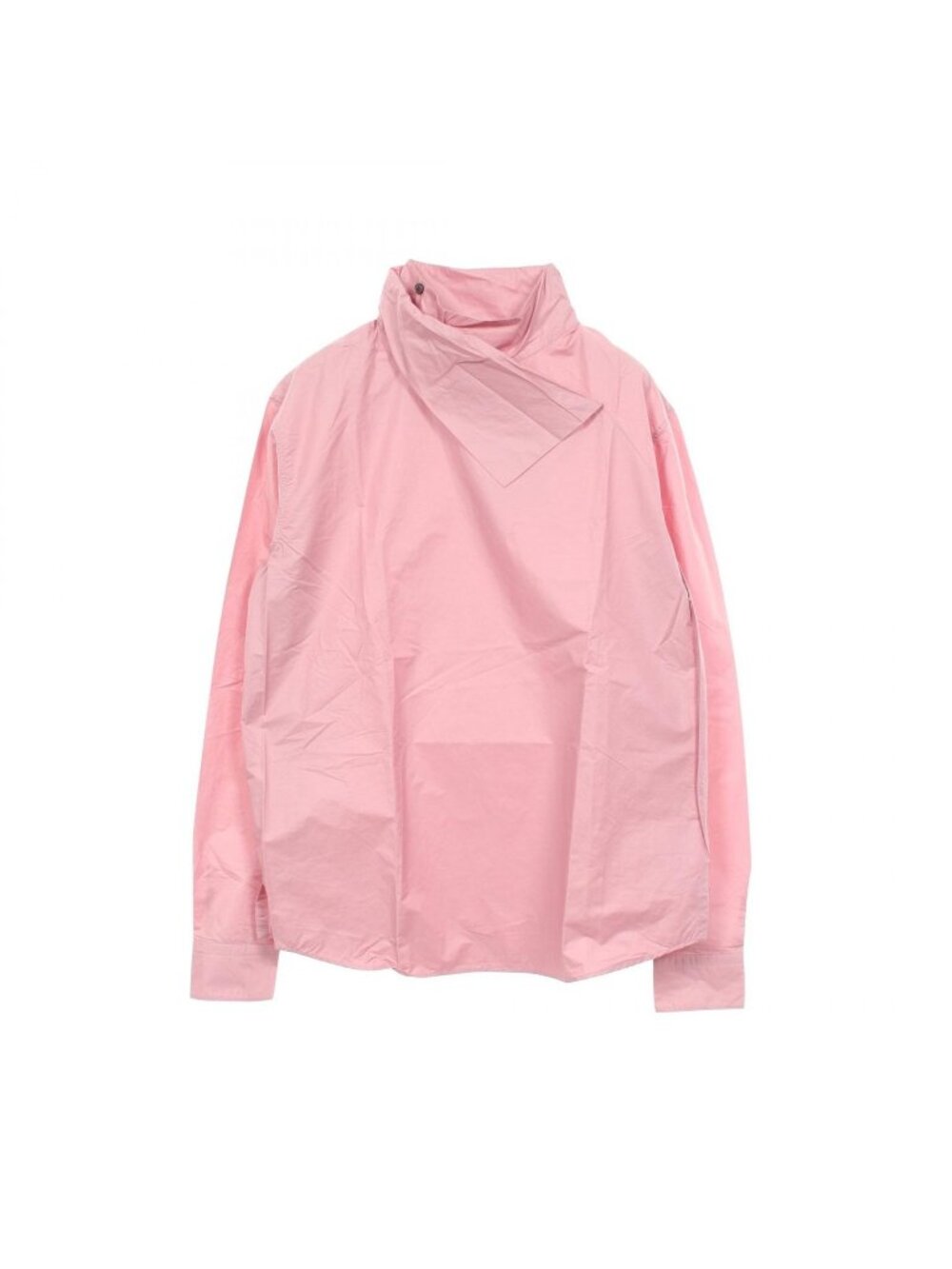 Hermes Series Button High Neck Cotton Shirt
